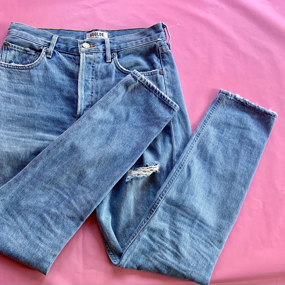 Agolde Classic Blue Denim Jeans